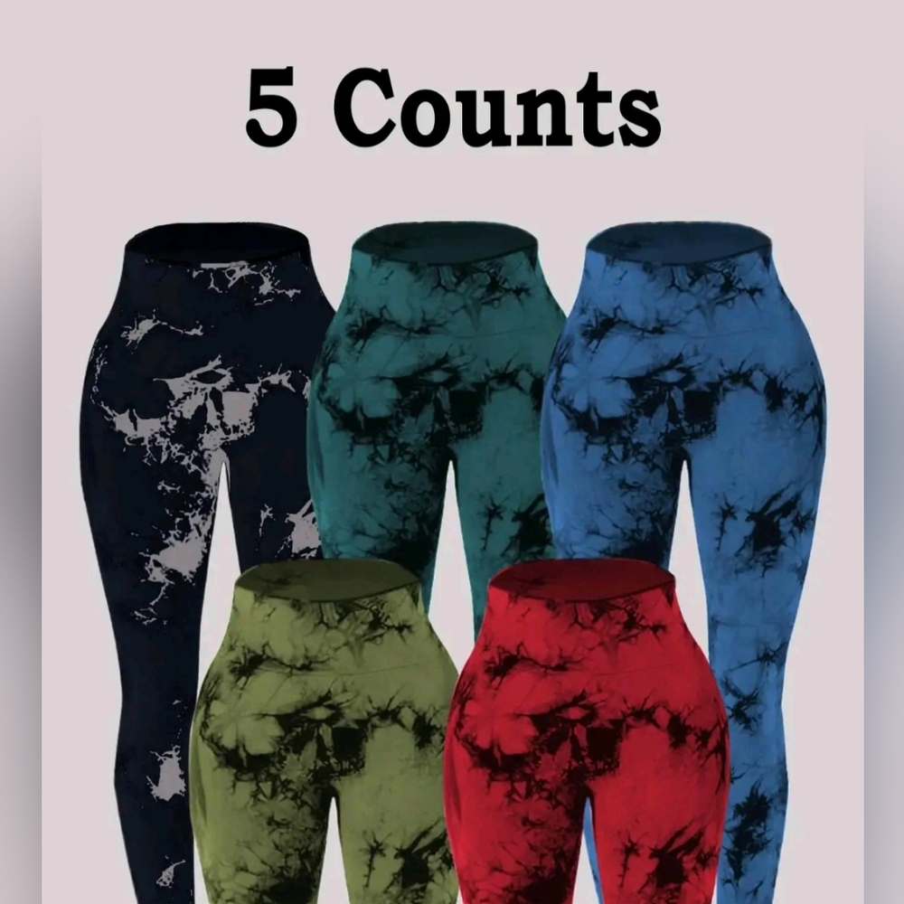 5 count tummy control scrunch leggings